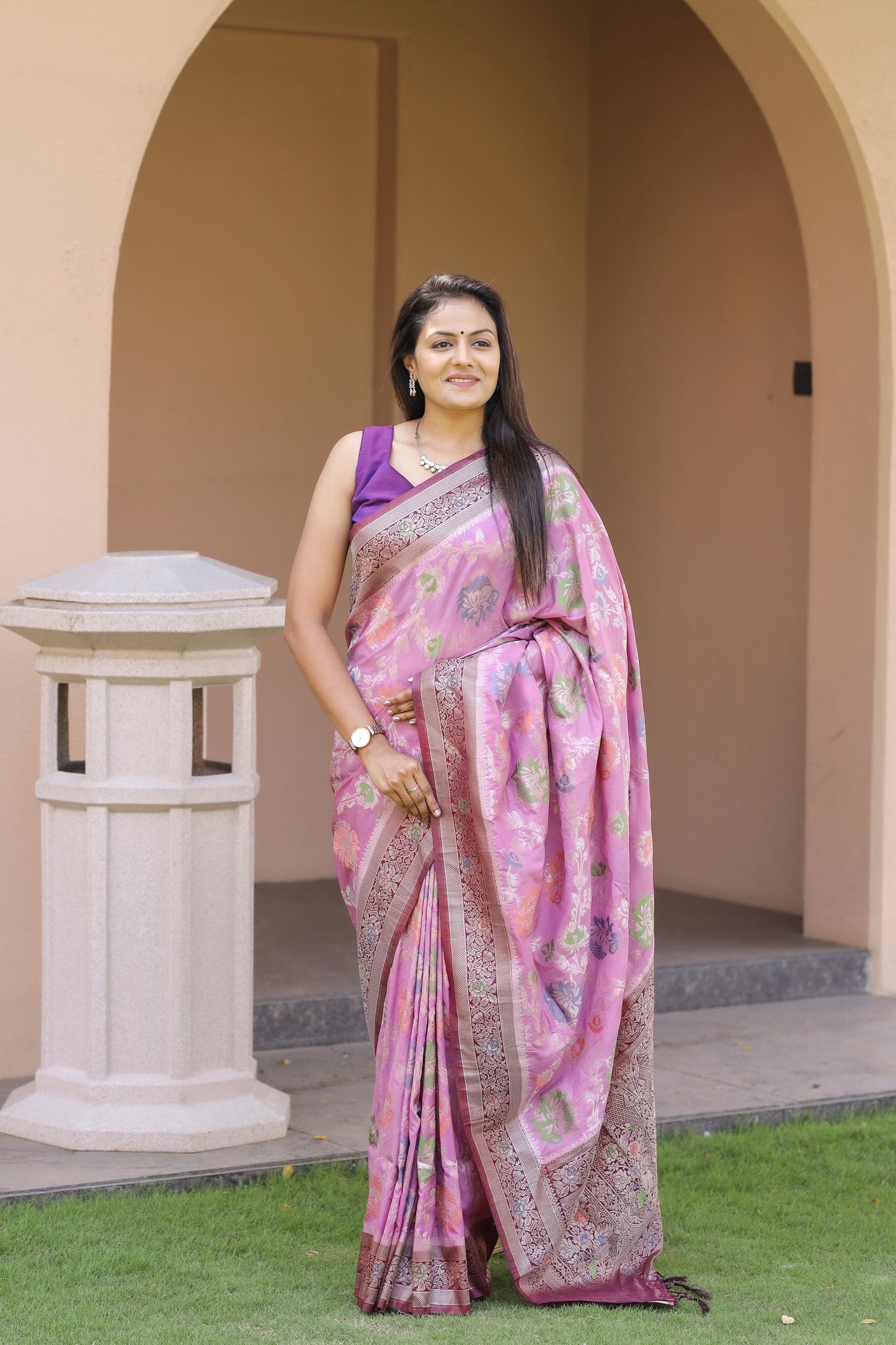 New Pure Soft Georgette Khadi Silk Saree With Woven Fabric Blouse