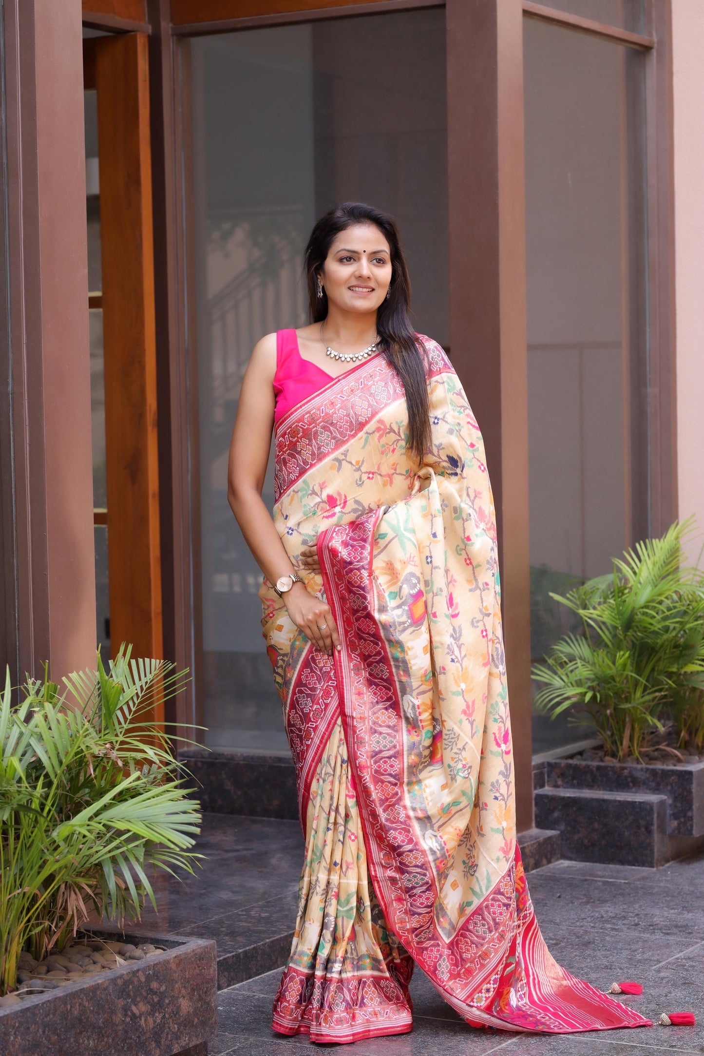 Pure Soft Patola Silk Saree With Weaving Blouse