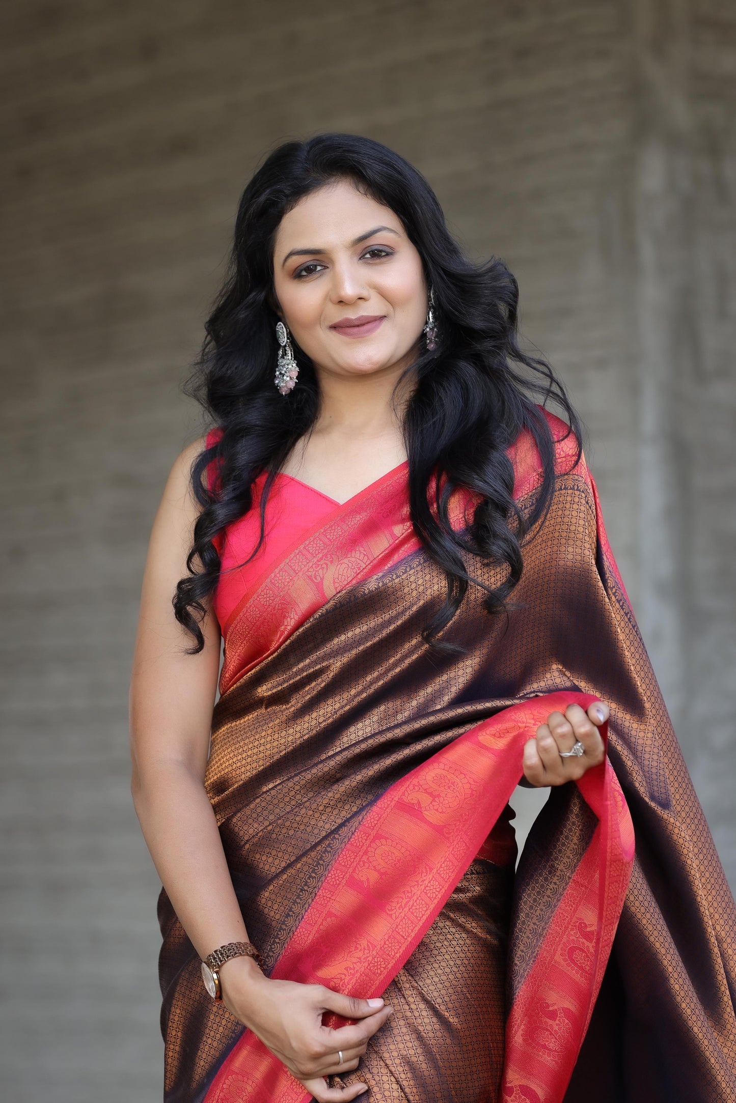 Beautiful Soft Silk Saree With Woven Fabric Blouse